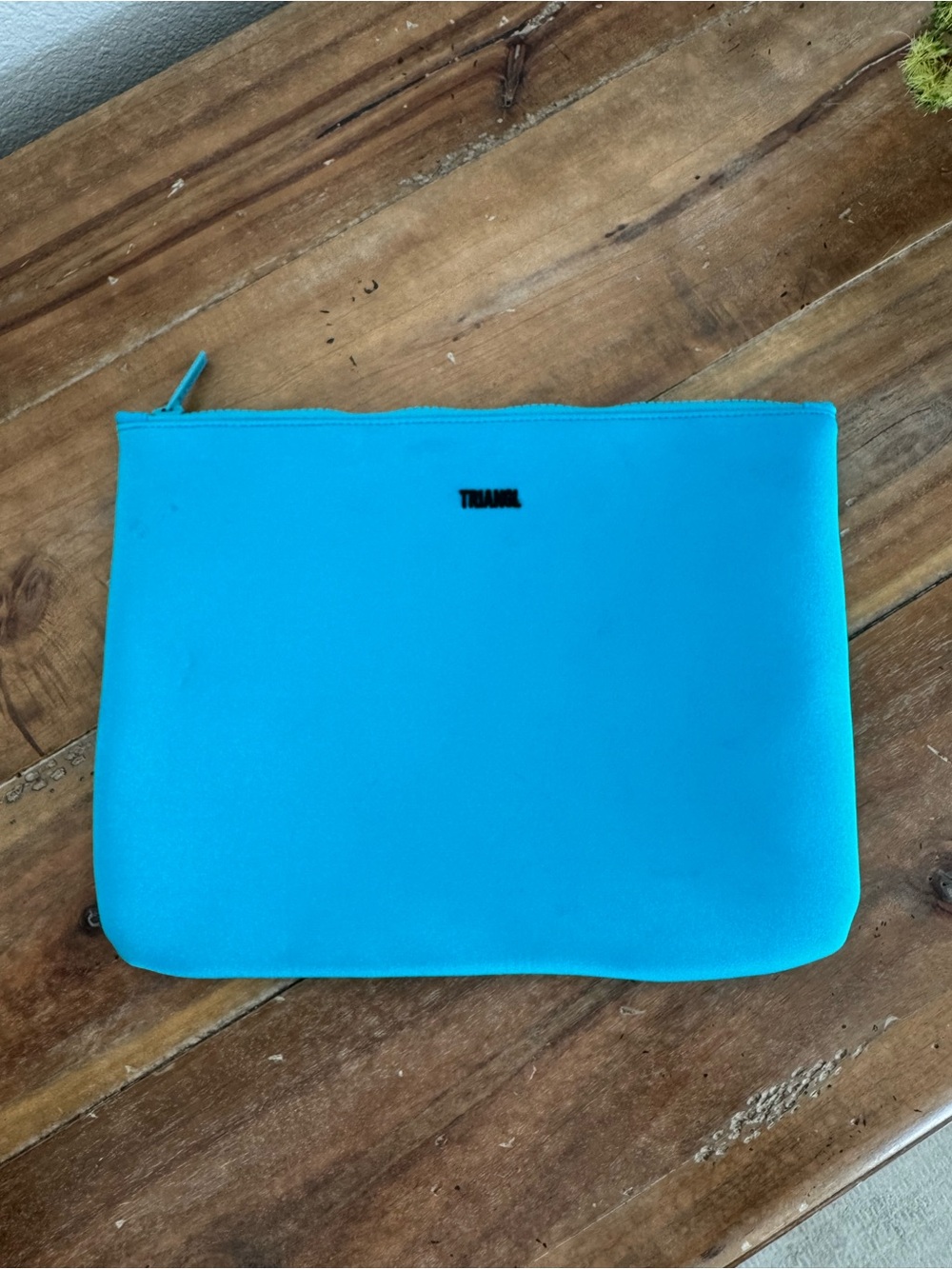 Triangl Turquoise Blue Neoprene Zip Pouch